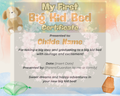 My First Big Kid Bed Certificate