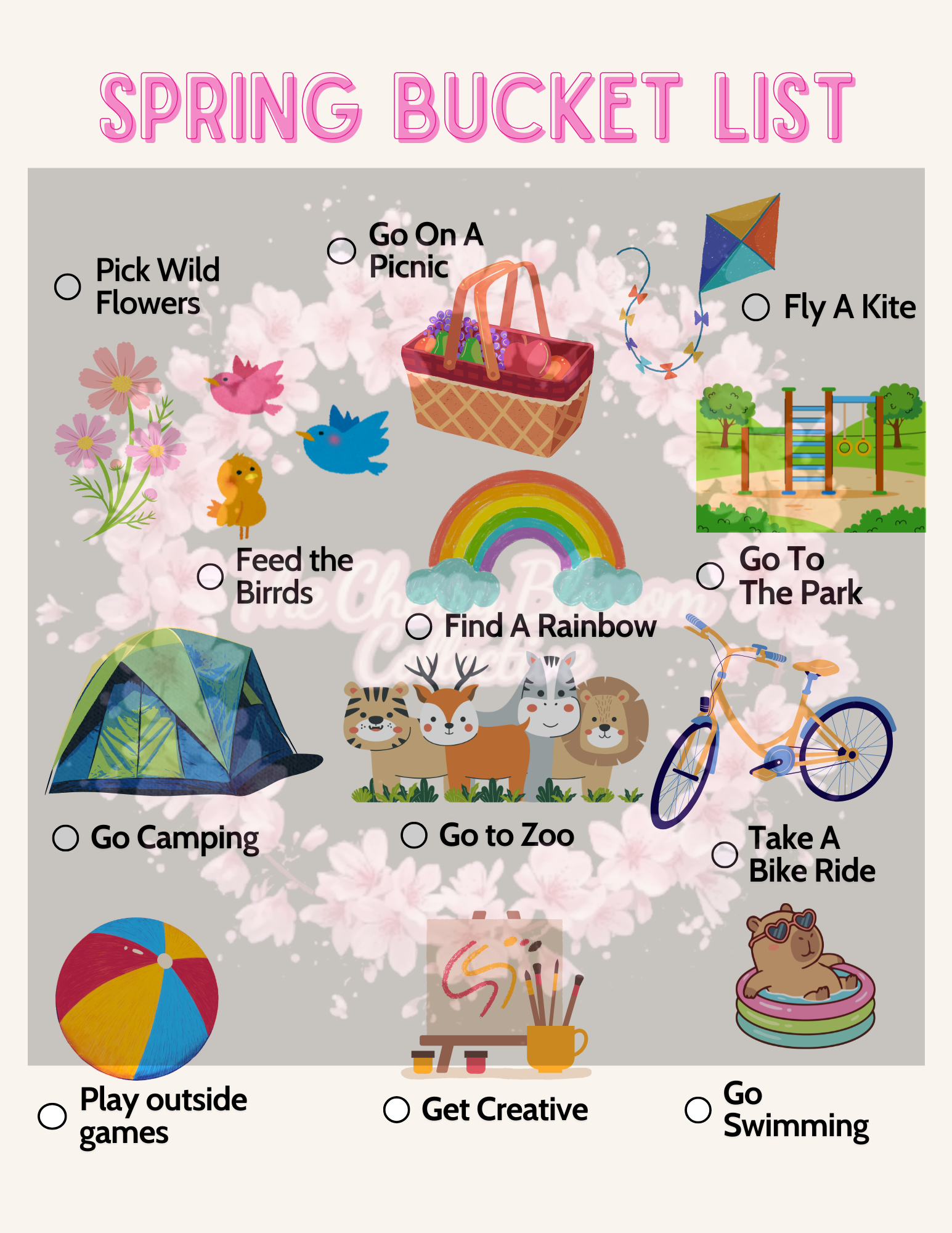 Spring Bucket List PDF