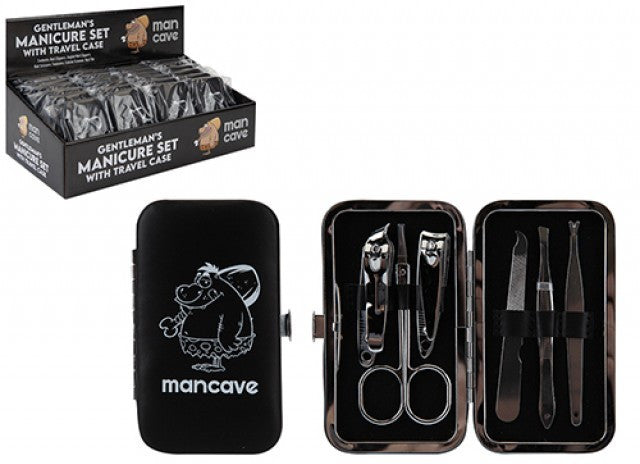Man Cave 6 Piece Manicure Set With Travel Case