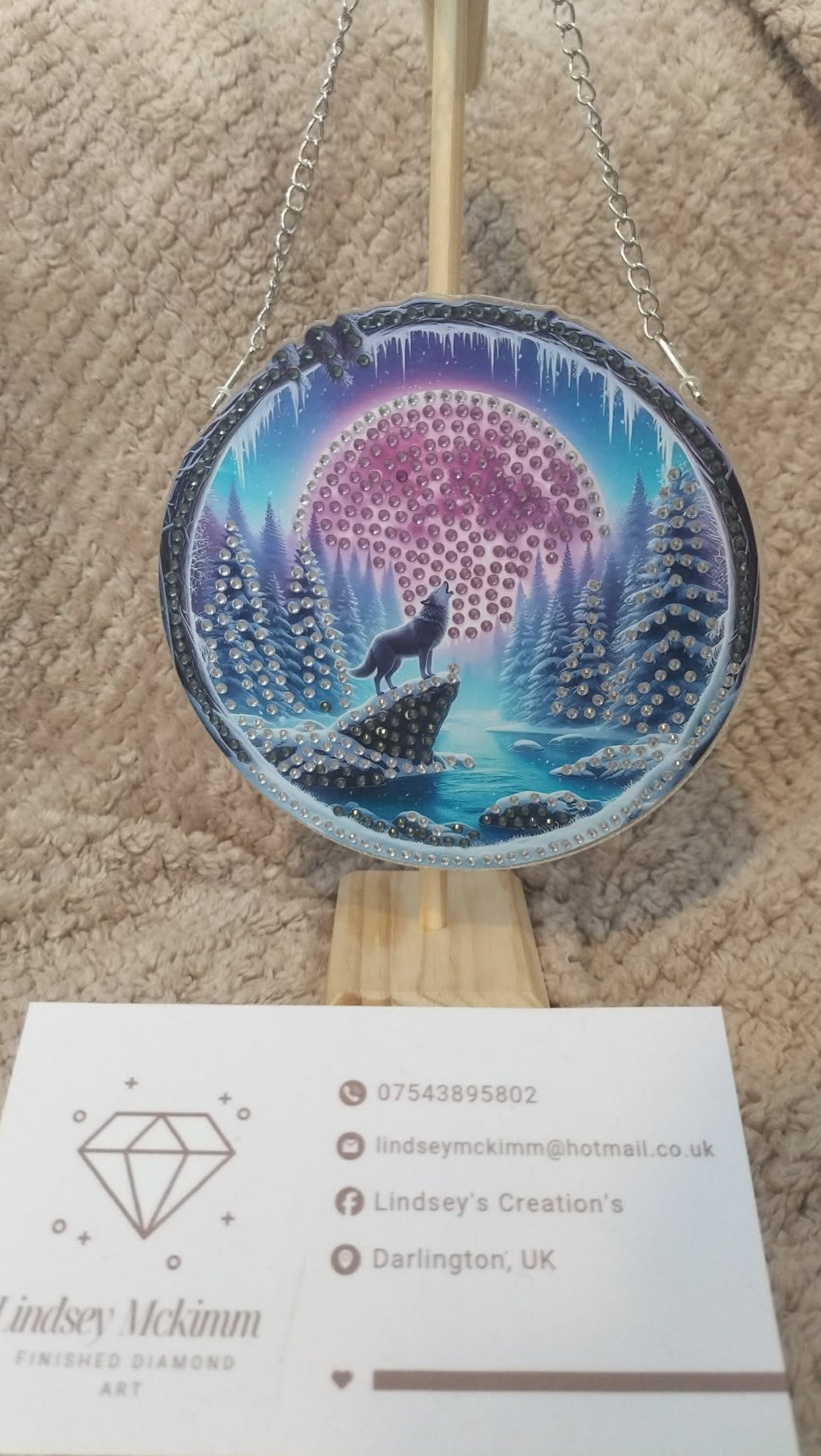 Wolf & Moon Sun Catcher