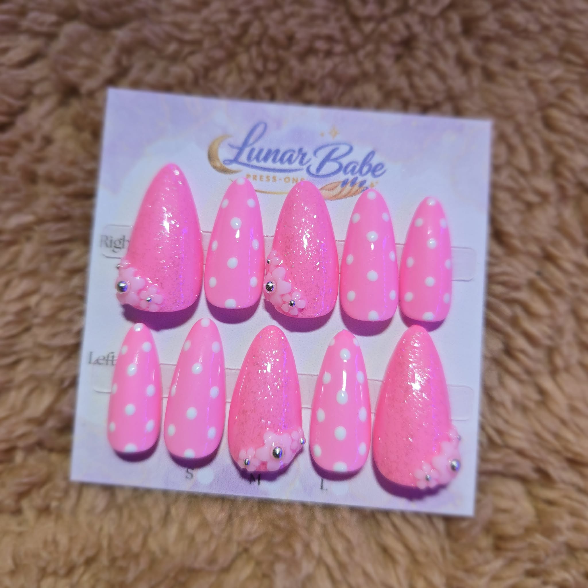 Polkadot Pink Nail Set