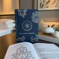 Midnight Blue Wellness Journal: Silver Zodiac