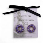 Nymph Aurora Loop Glass Earrings - Lavender