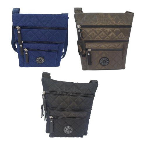 Padded Design 3 Pocket Crossbody Bag