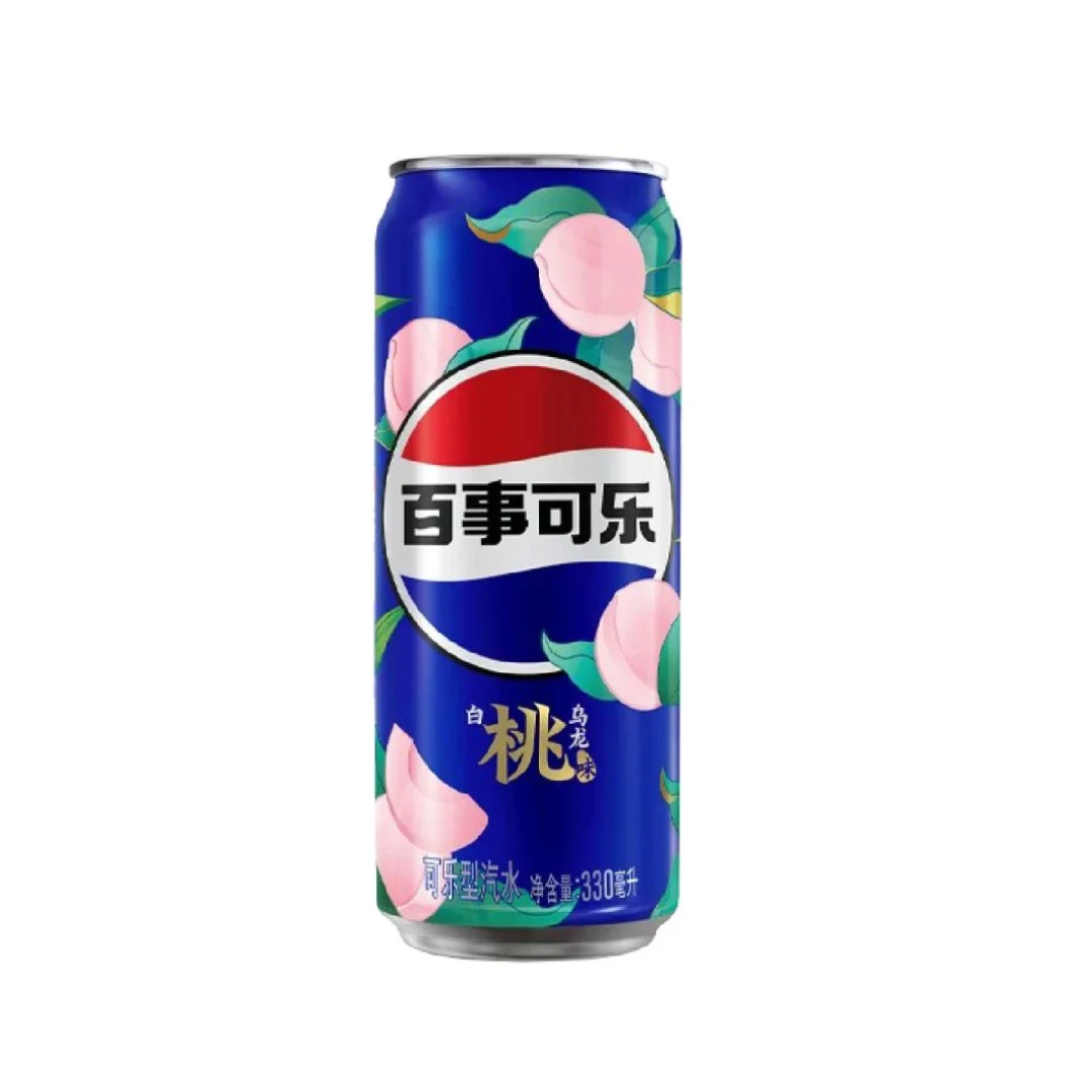 Pepsi Peach Oolong Flavour Slimline Cans