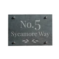 Personalised Leaf Slate House Sign