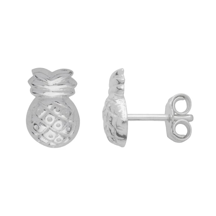 Pineapple Ear Stud Sterling Silver