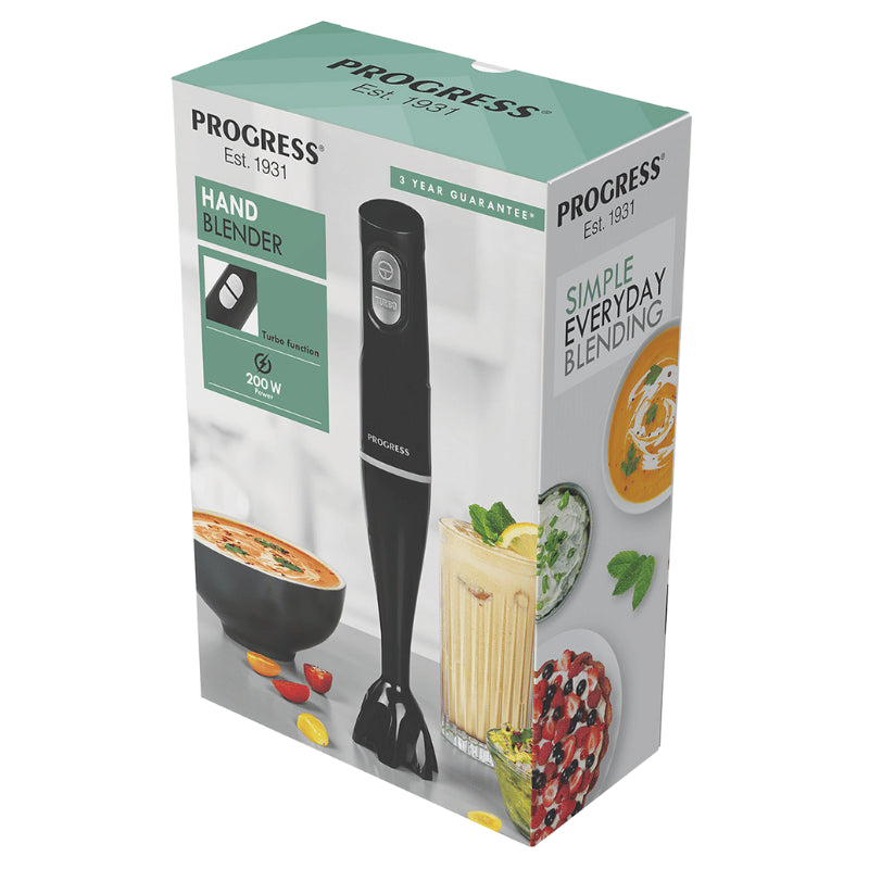 Progress 200W Hand Blender - Black & Silver