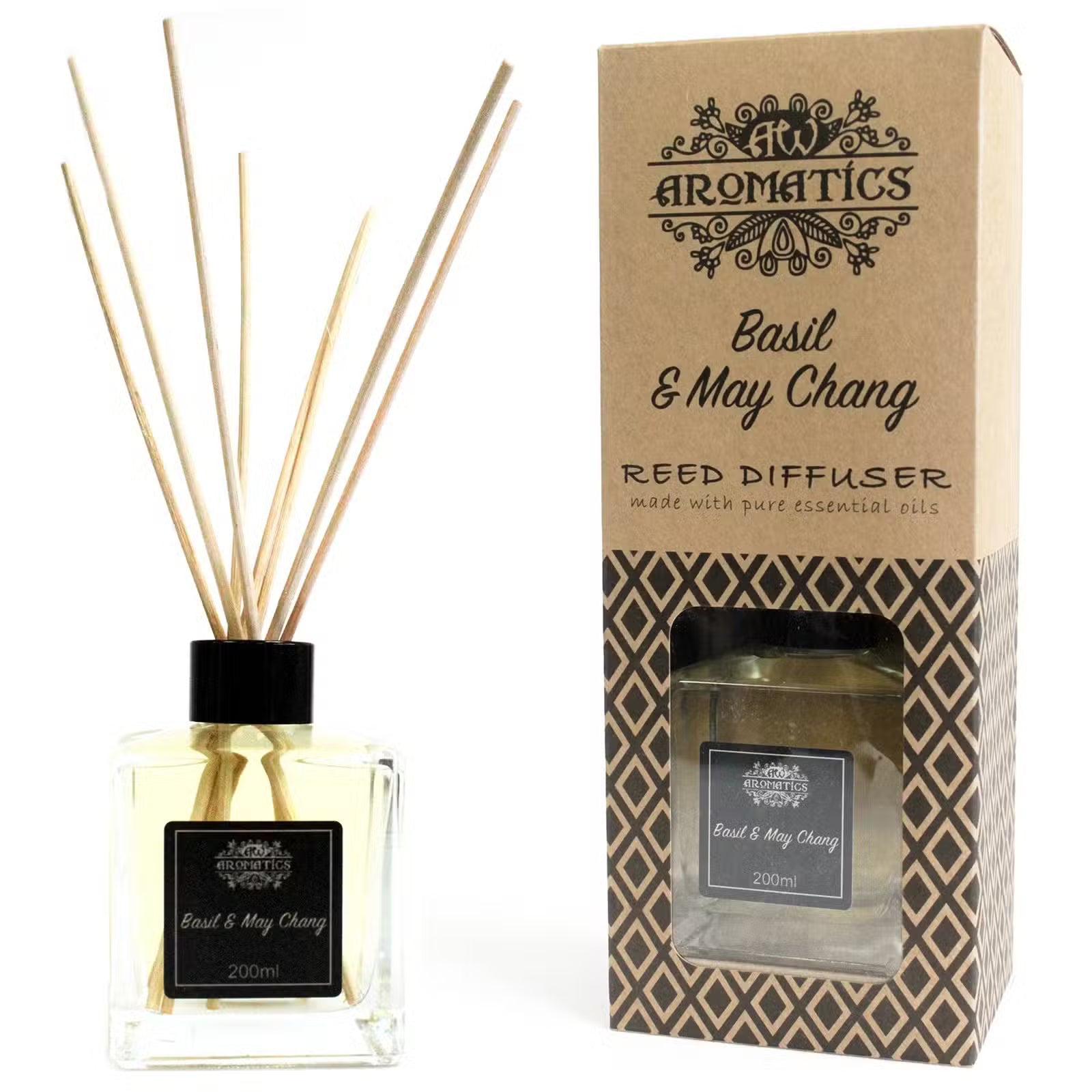 Basil & May Chang Essential Oil Reed Diffuser