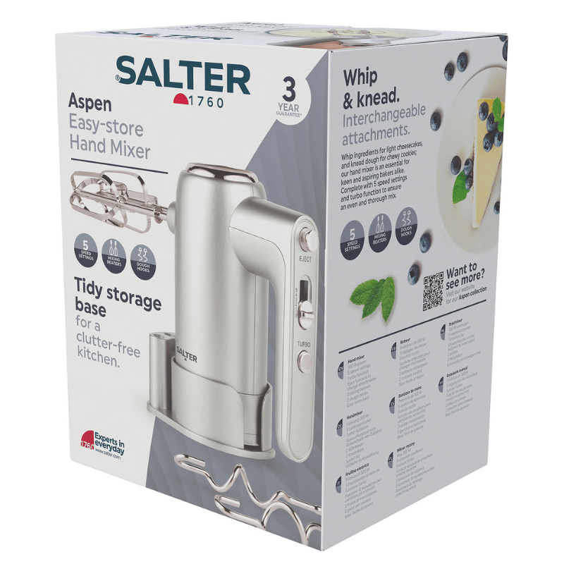 Salter Aspen Easy-Store Hand Mixer - 300W