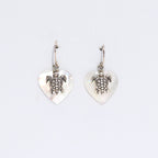Shell & Silver Earrings - Sea Turtle - MOP