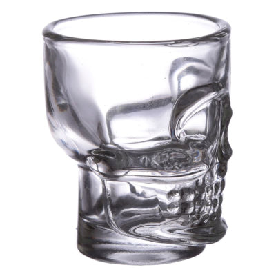Skulls and Roses Glass Skull Shot Glasses