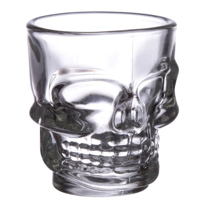 Skulls and Roses Glass Skull Shot Glasses