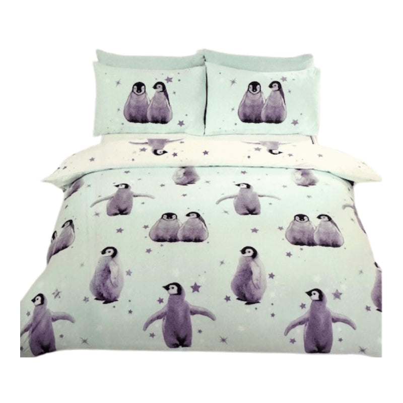 Starry Penguins Ice Reversible Duvet Set