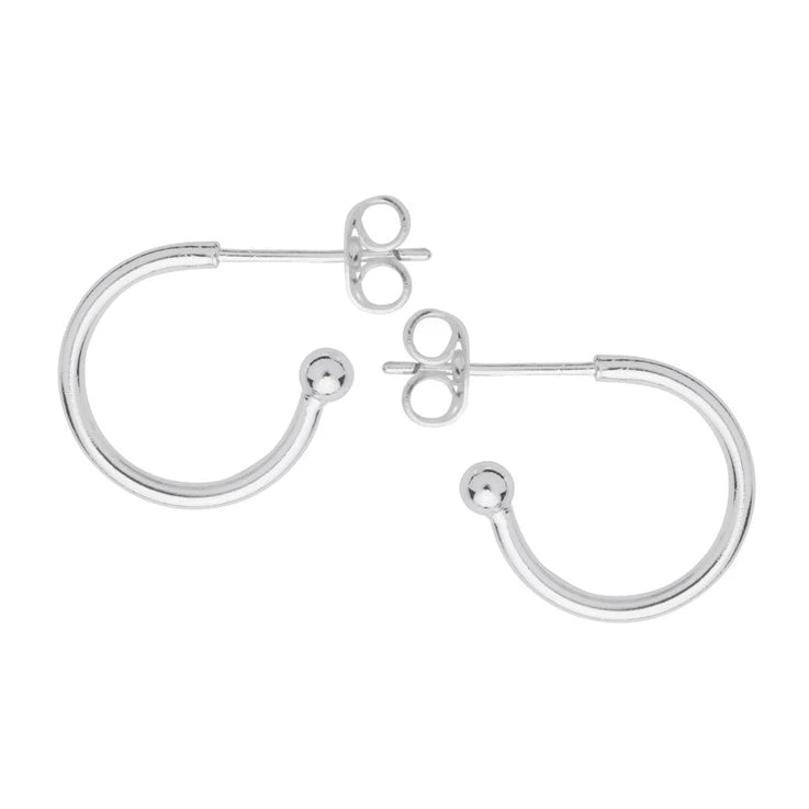Superior 15mm Ear Hoop & Ball with Scrolls