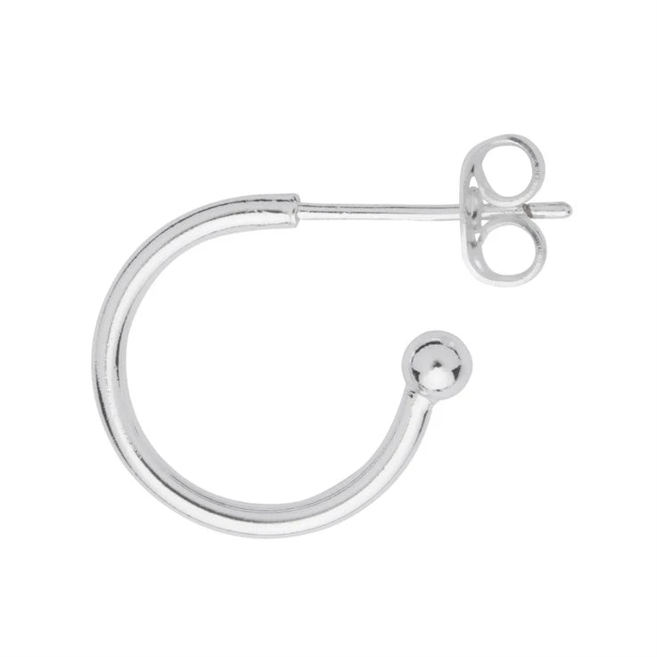Superior 15mm Ear Hoop & Ball with Scrolls