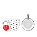 Valentines Double Walled Glass Heart Mug