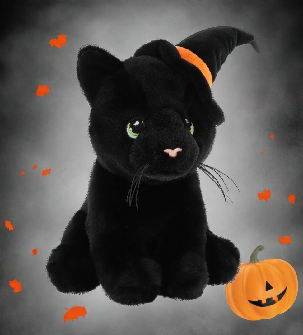 Keeleco Black Cat with Witch Hat