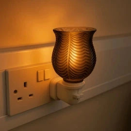Wax Warmer Ribbed Glass Plug-In